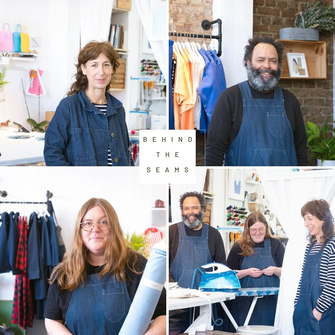 For those who don’t know us yet, we’re Edy & Bridge—a small, creative team designing and making clothing in our Nunhead shop and studio. ❣️Every piece we create is made from reclaimed fabrics, ensuring each design is original an