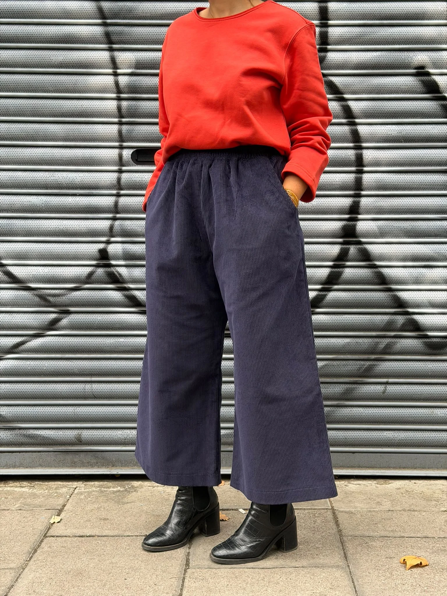 Celeste Culottes | Navy Cord