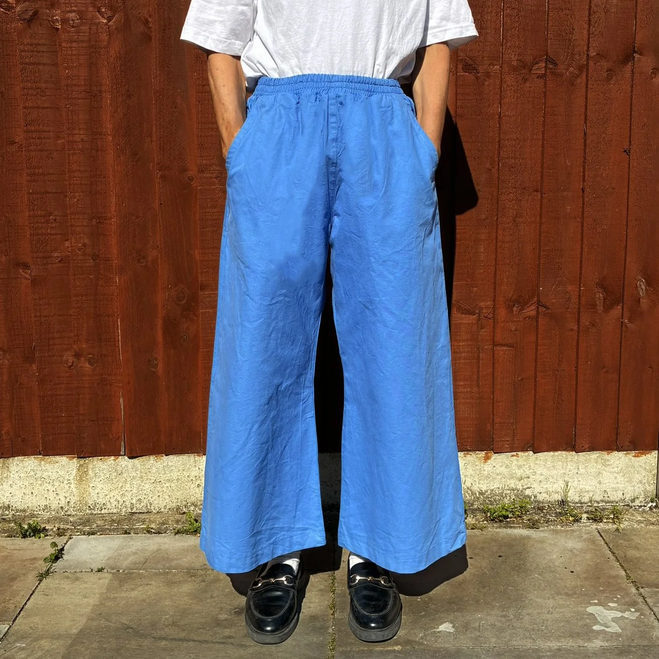 Celeste Culottes | Blue Cotton Drill