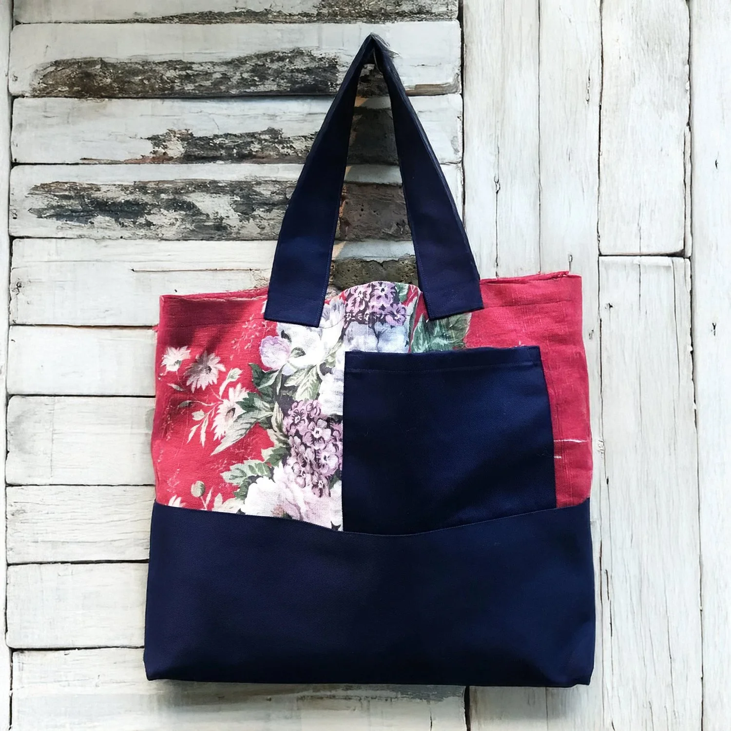 Nunhead Shopper | Vintage Red Sanderson Fabric