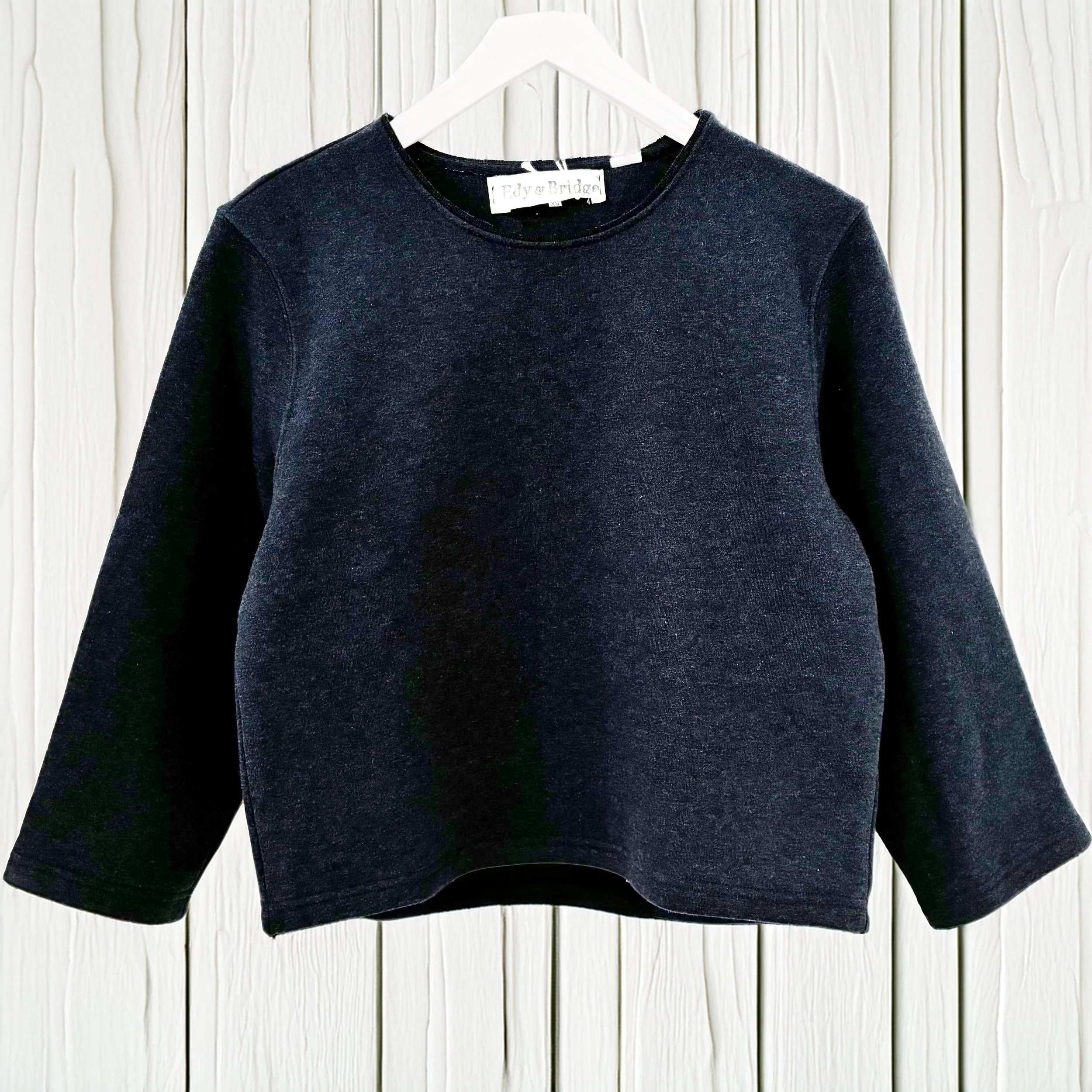 Camille Organic Sweatshirt | Navy with white fleck