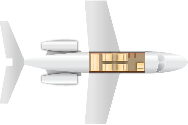 LEARJET 35A - Cabin Layout