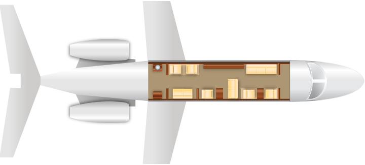 GULFSTREAM 3 / III - Cabin Layout