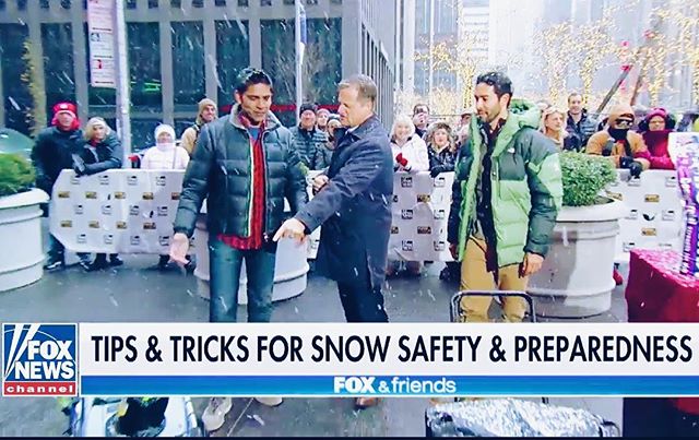 Owners @shanerduffy and @sandysdias giving @foxandfriends some snow safety tips and the best snow removal tools everyone needs in their garage!!