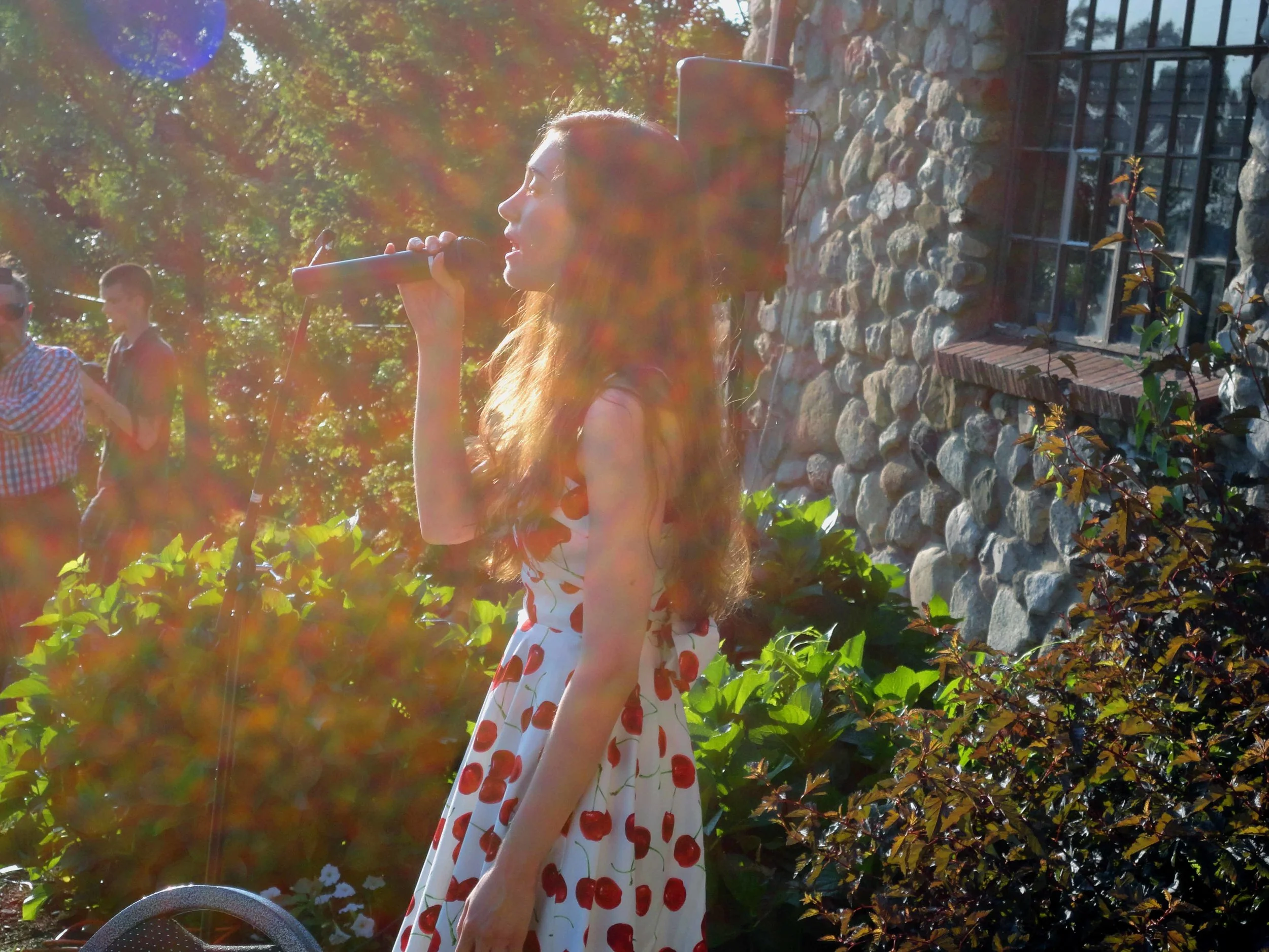 Carissa Scudieri singing the National Anthem.