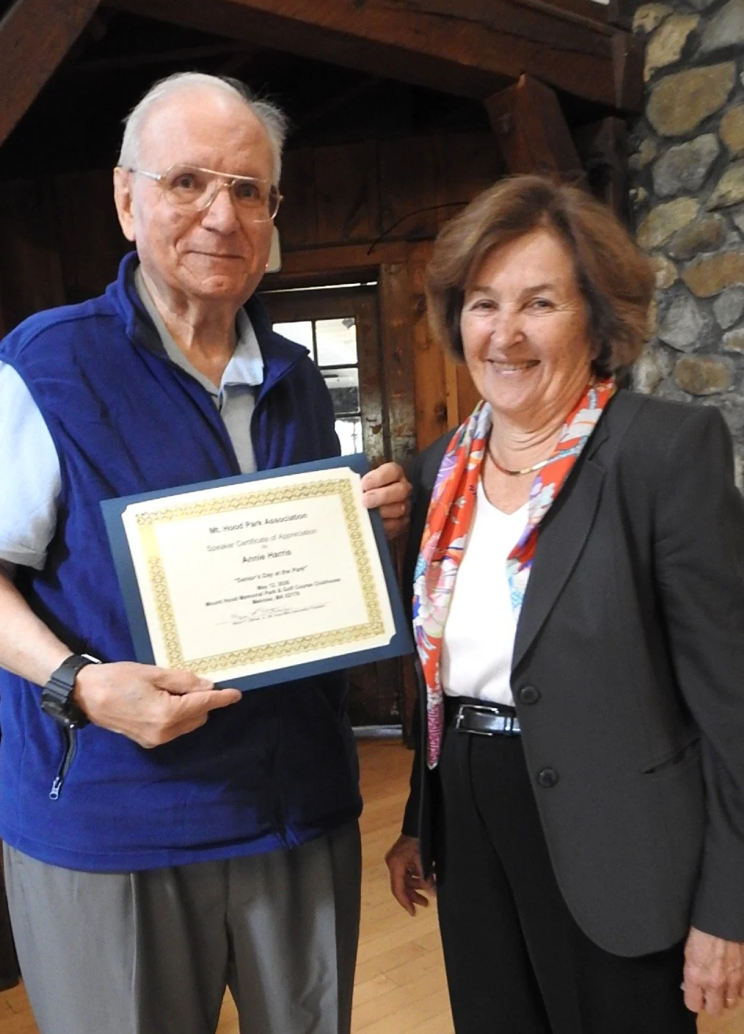 Myron Dittmer & Annie Harris, speaker.JPG