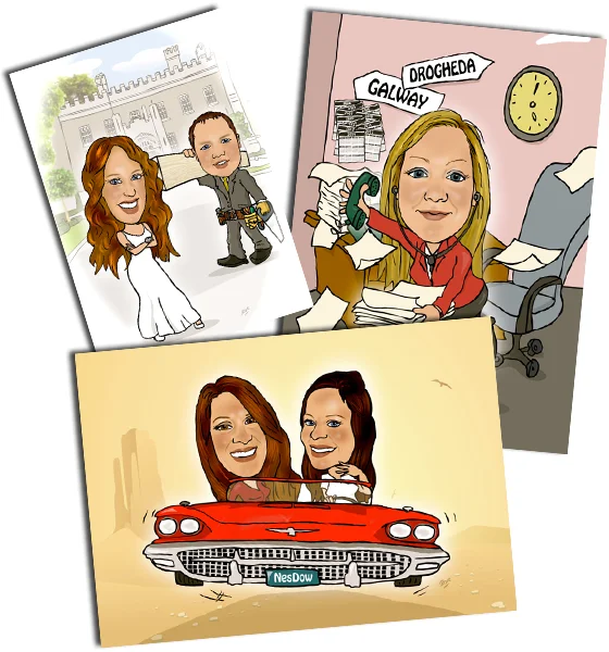 Copy of caricatures on glossy prints A3