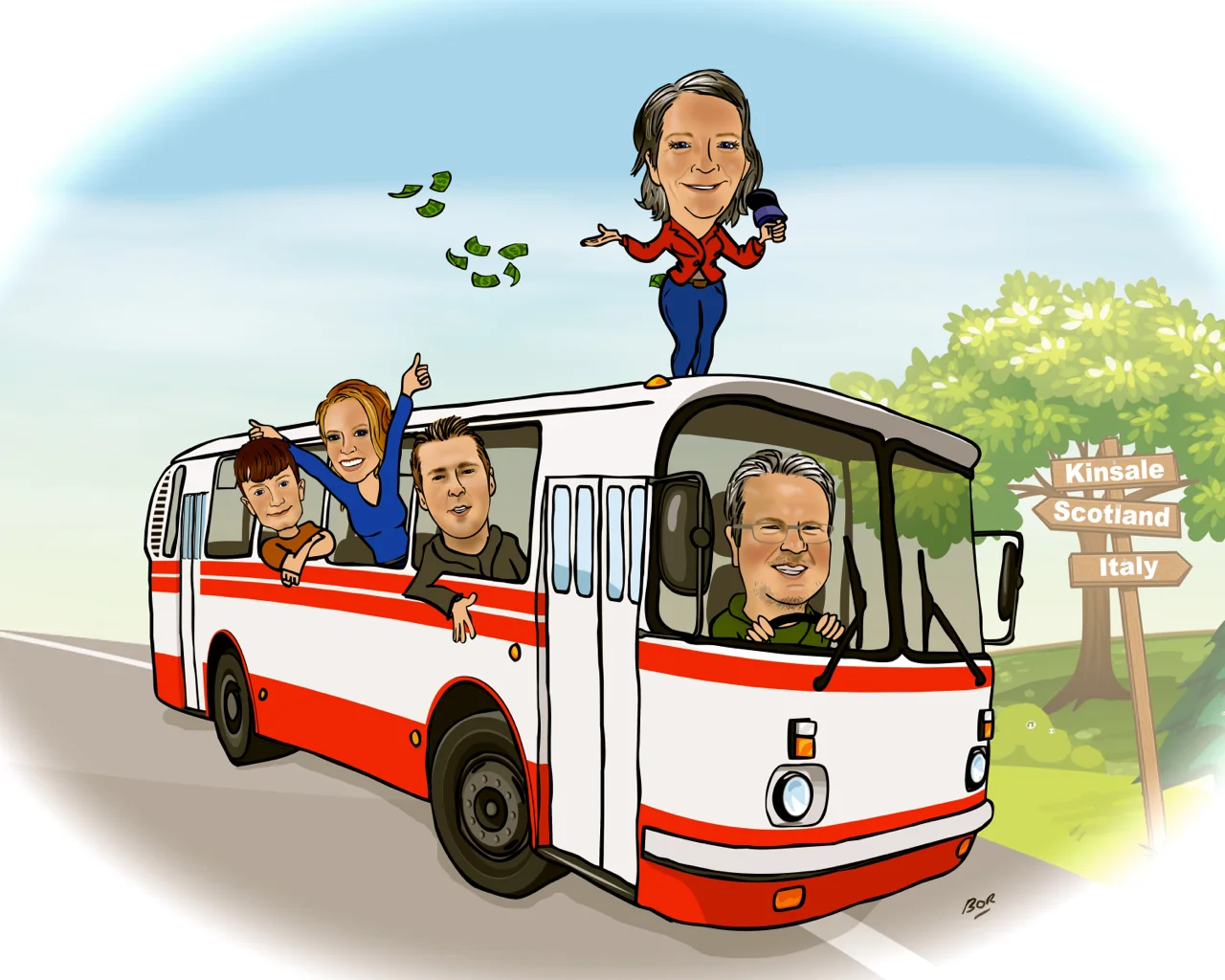 Birthday Gift Caricature