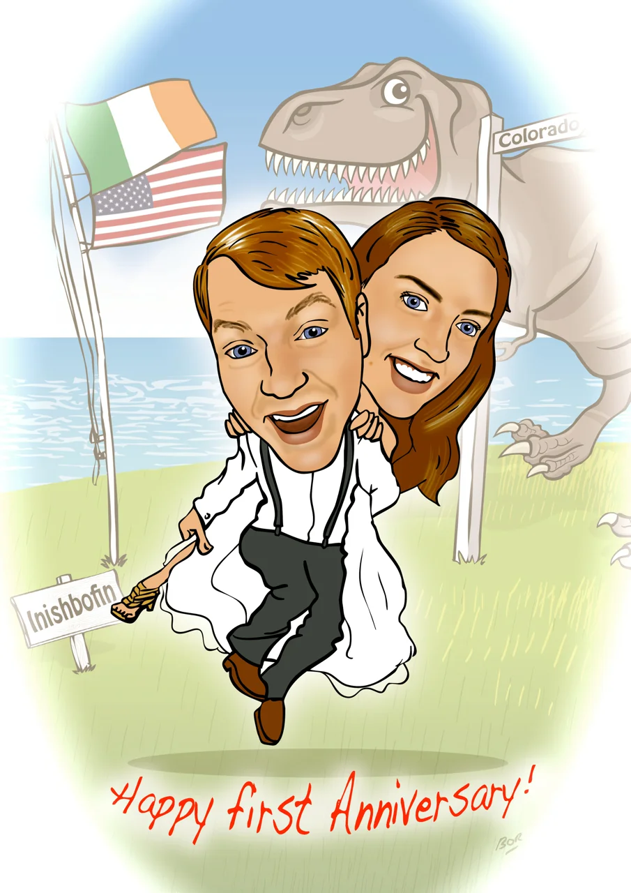 Cartoon For Wedding Anniversary Gift