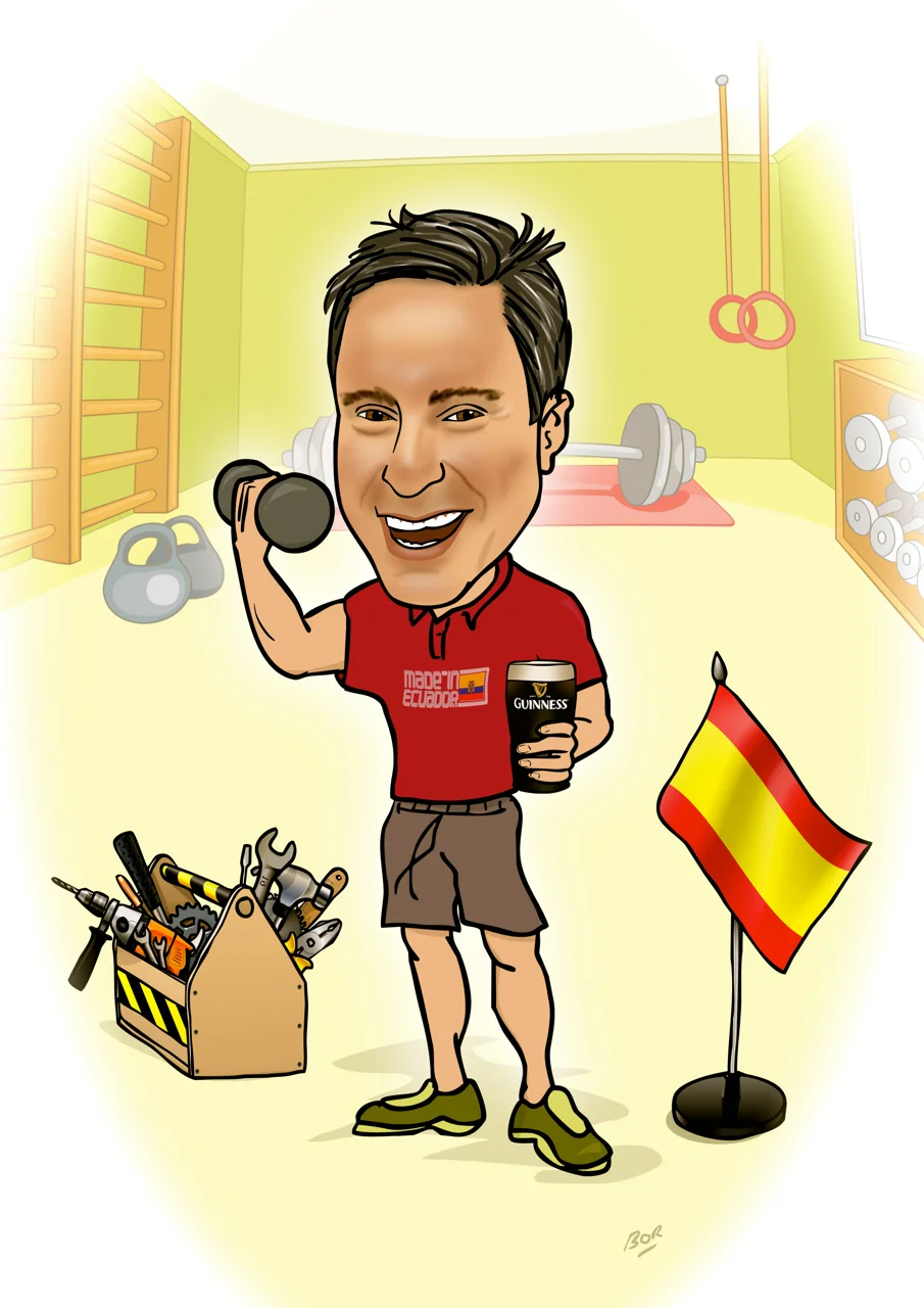 Caricature for friend's 50th Birthday