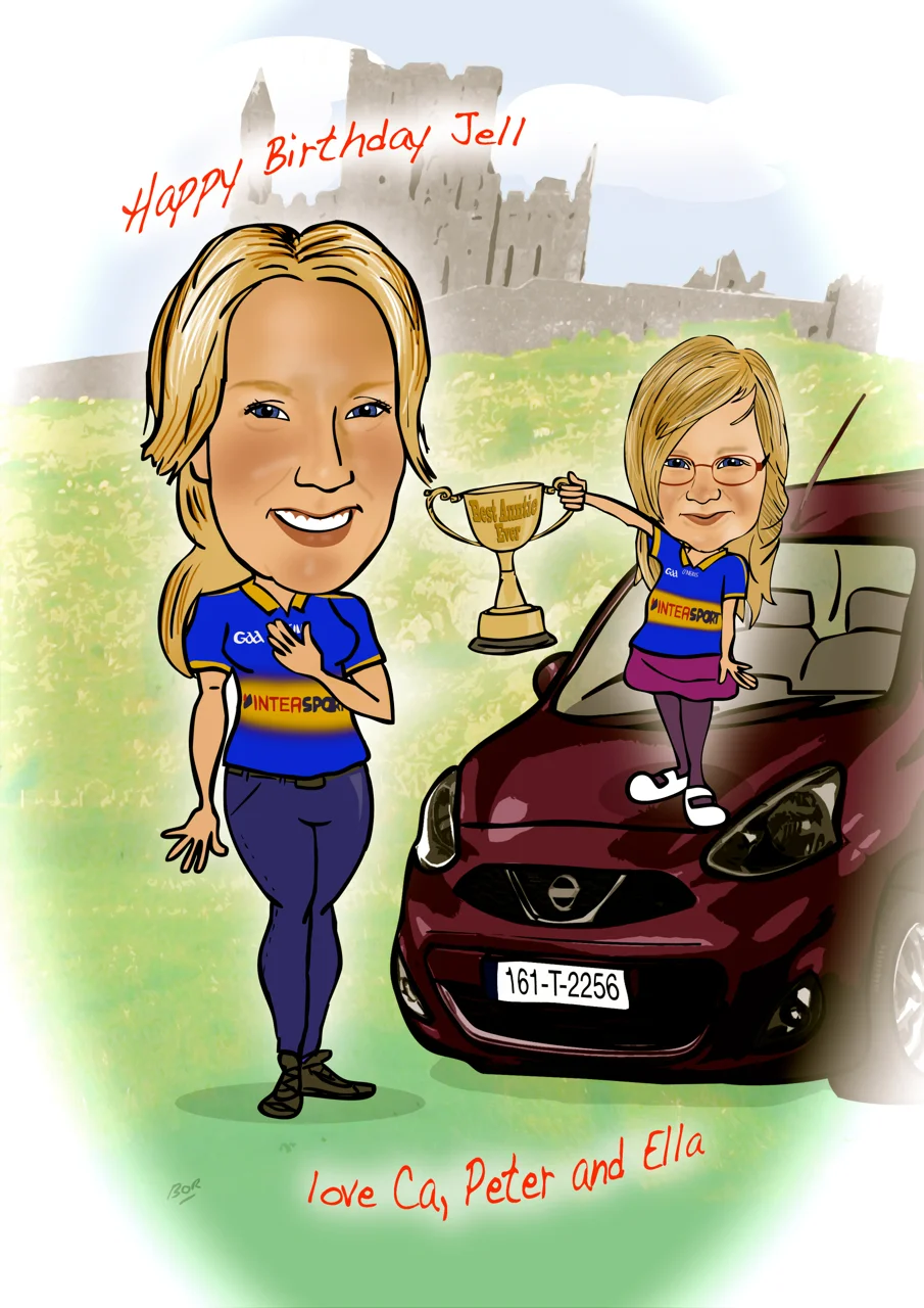 Birthday Cartoon for sister