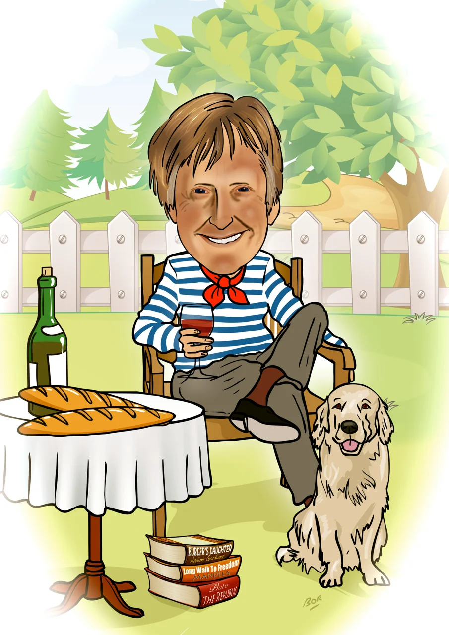 Caricature Work Leaving Gift