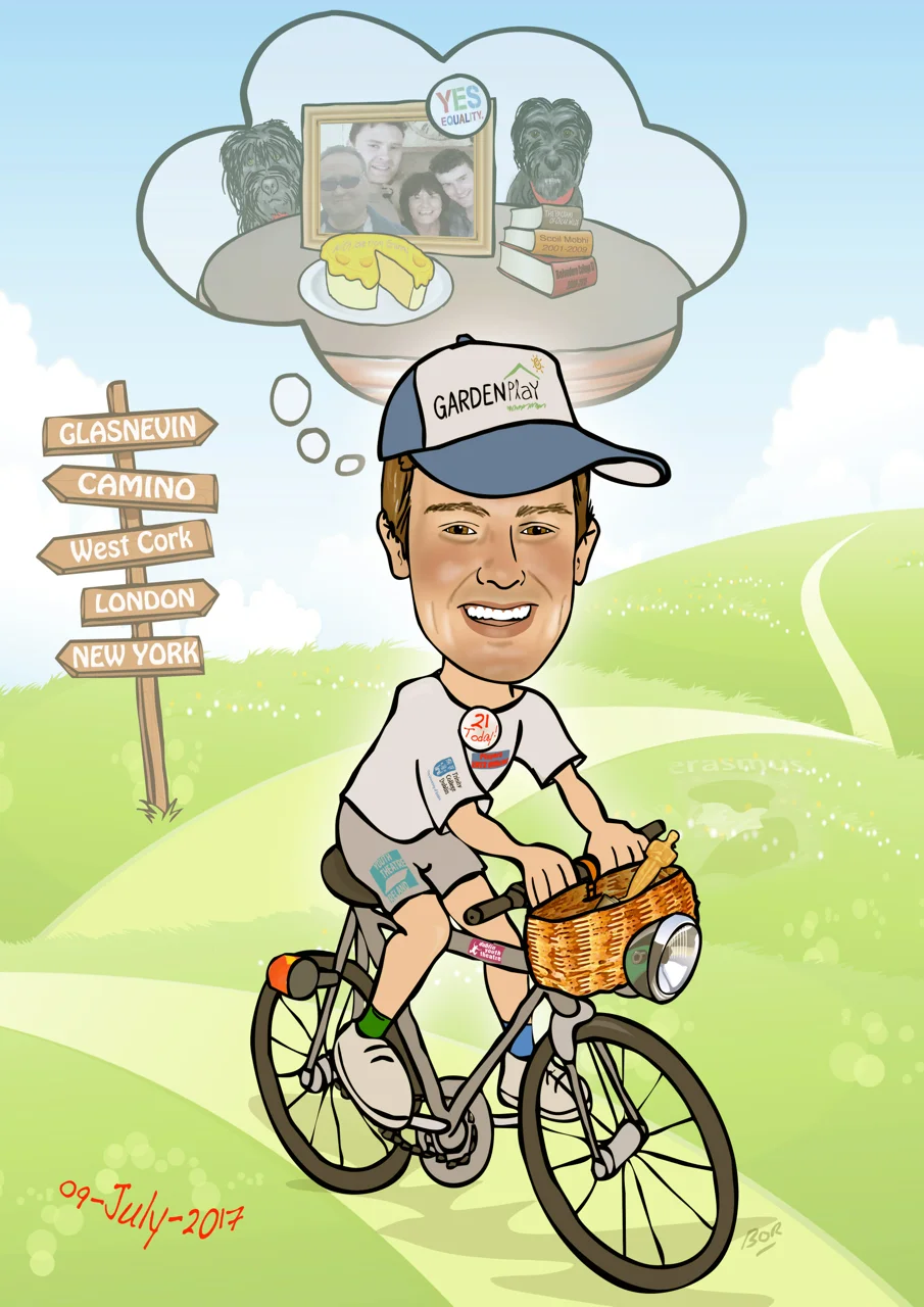 Caricature Birthday Gift For 21st