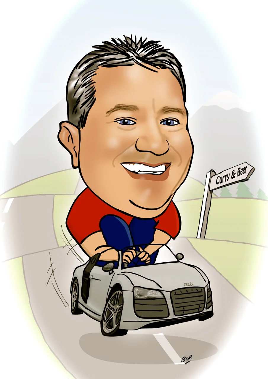 Gift Caricature For Audi Driver