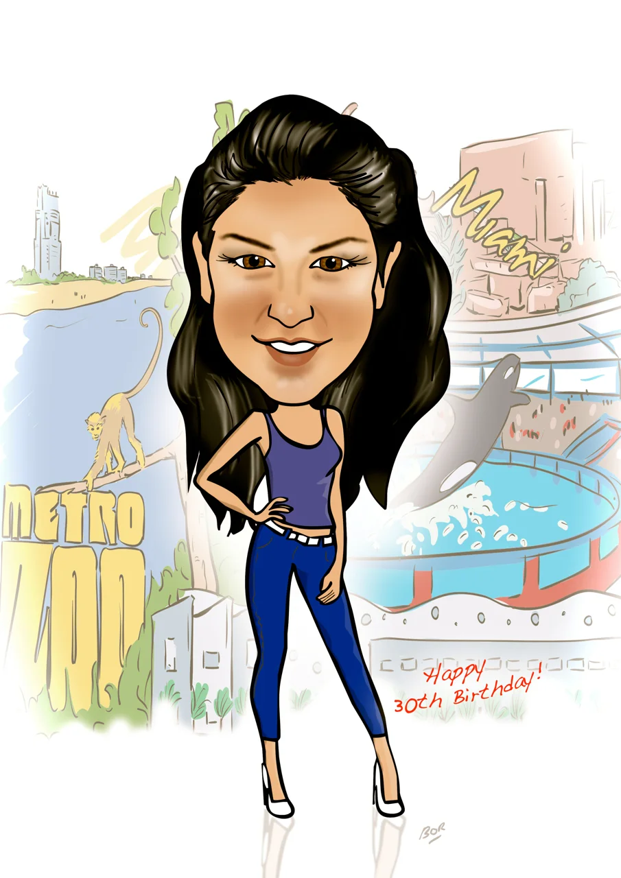 30th Birthday Caricature
