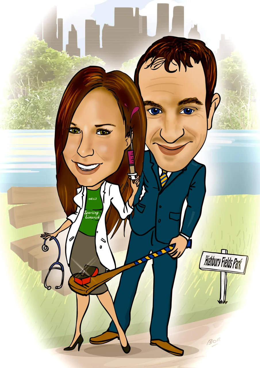 Engagement Present Caricature