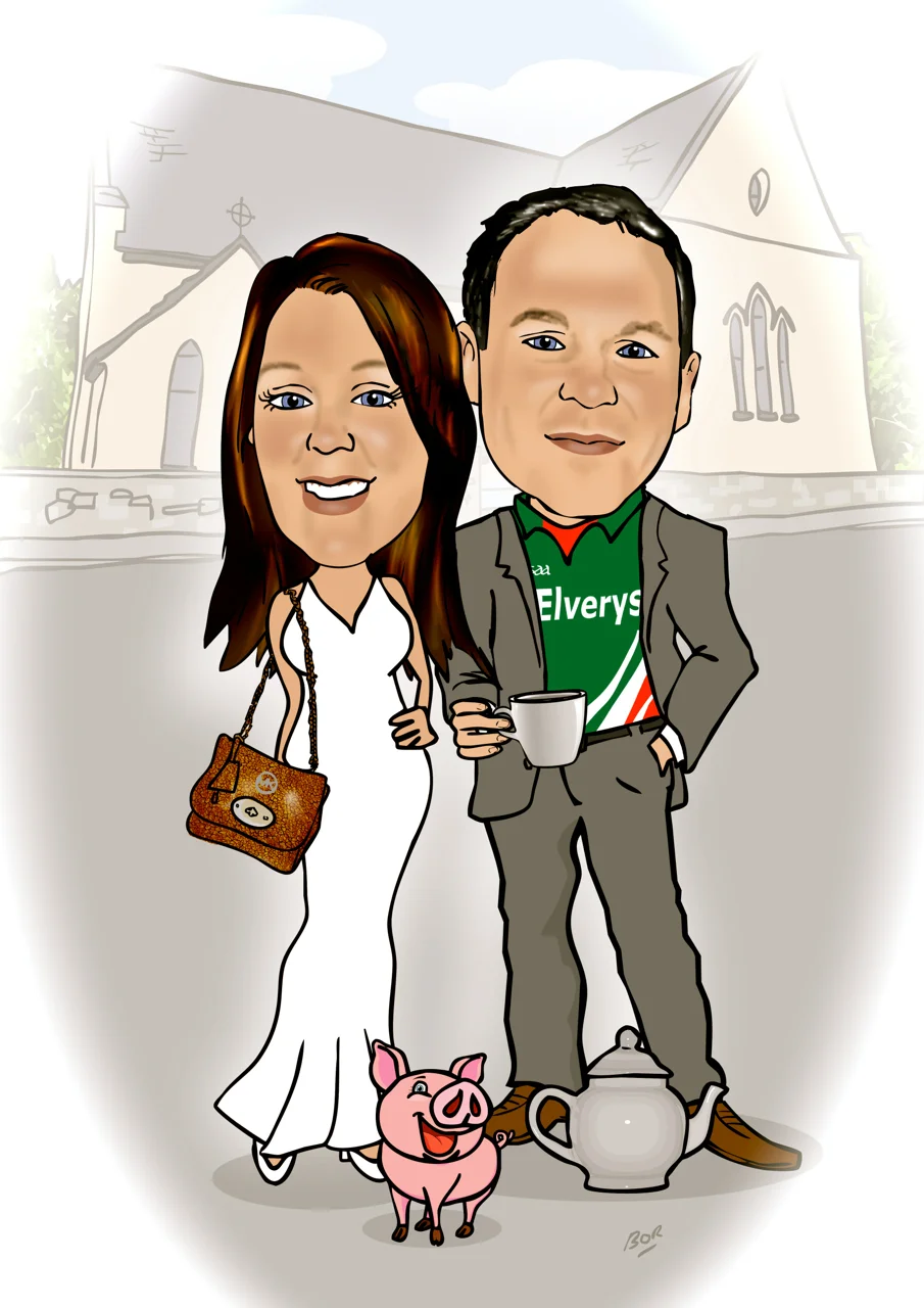 Caricature Wedding Gift For Sister In Law