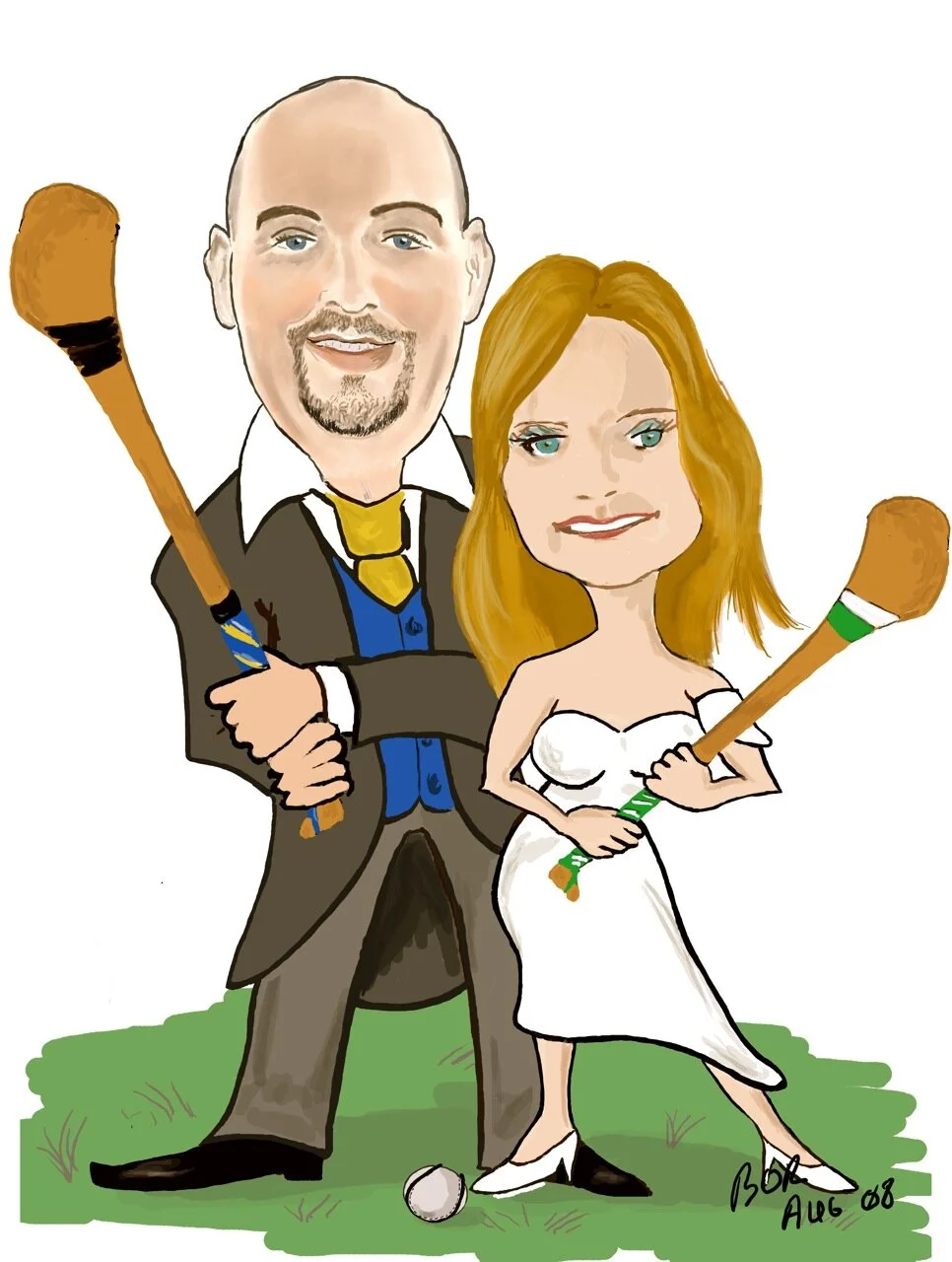 The First Caricature Commission I ever did (in 2008)
