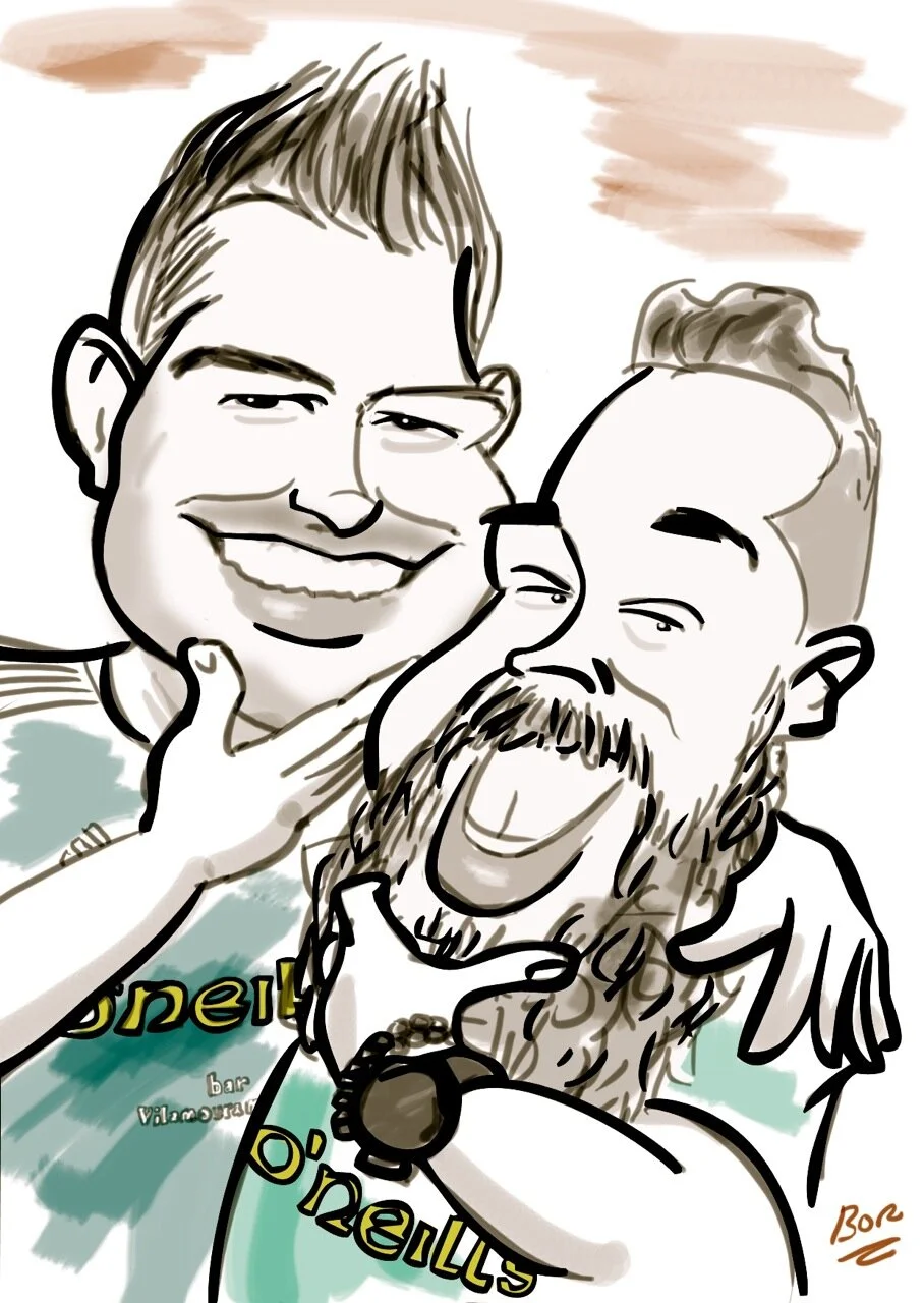Live-style caricature drawing