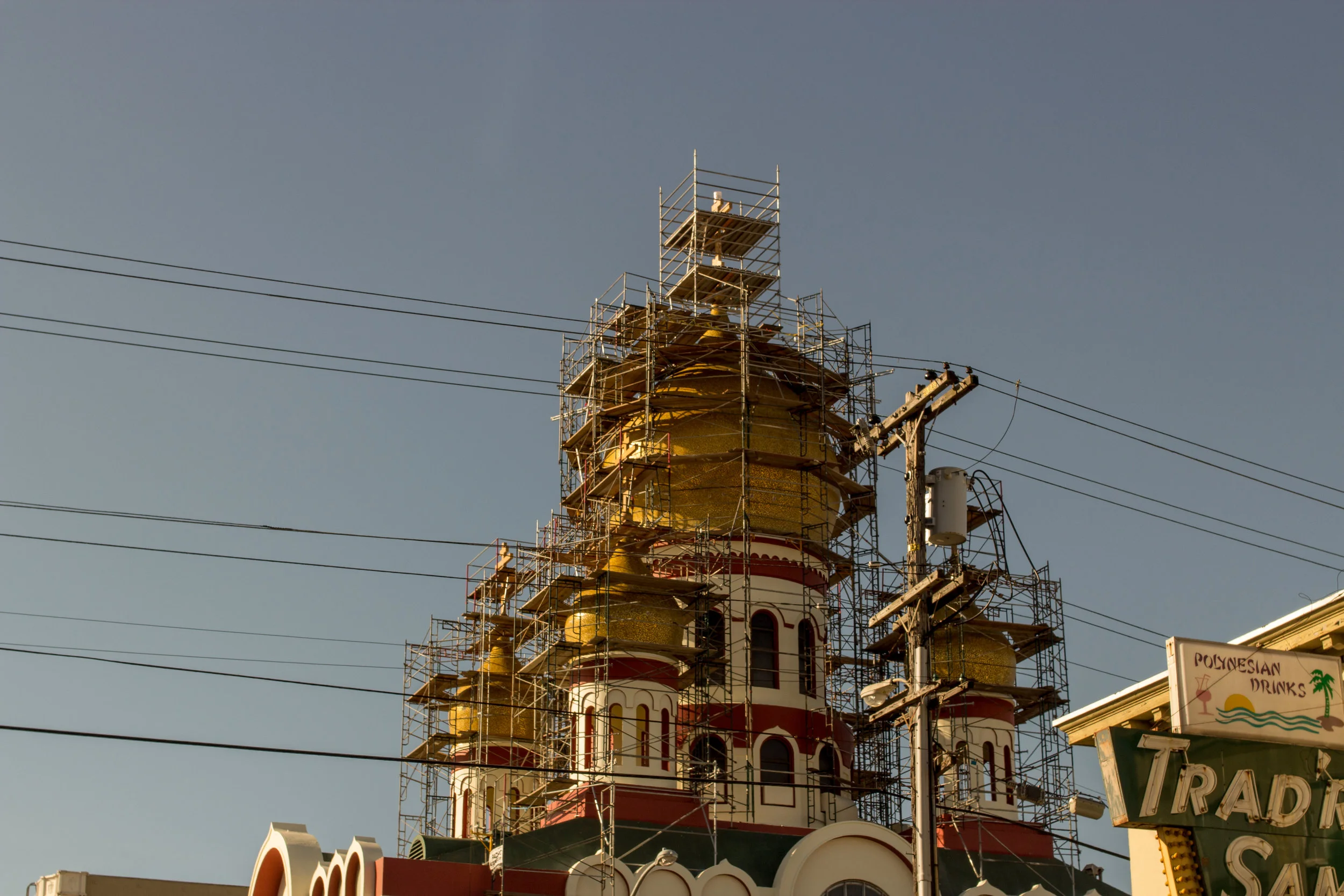 Orthodox Steeples under repair, 2016