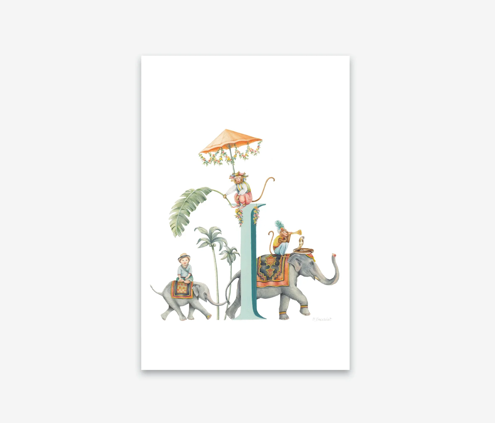 Letterkaart 'I' Indie (vanaf 75 ex.)