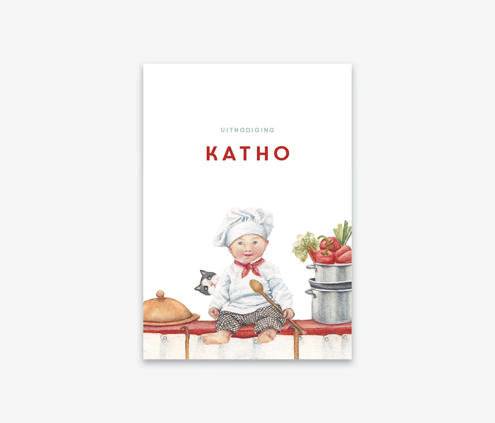 Babyborrelkaartje Kook thema (vanaf 50ex.)