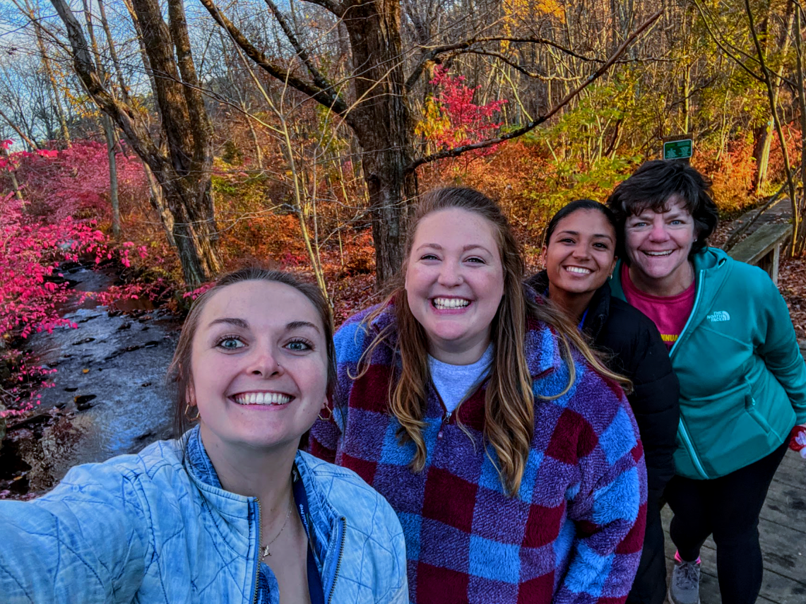   Sarah enjoying a hike with her team for their staff retreat!  