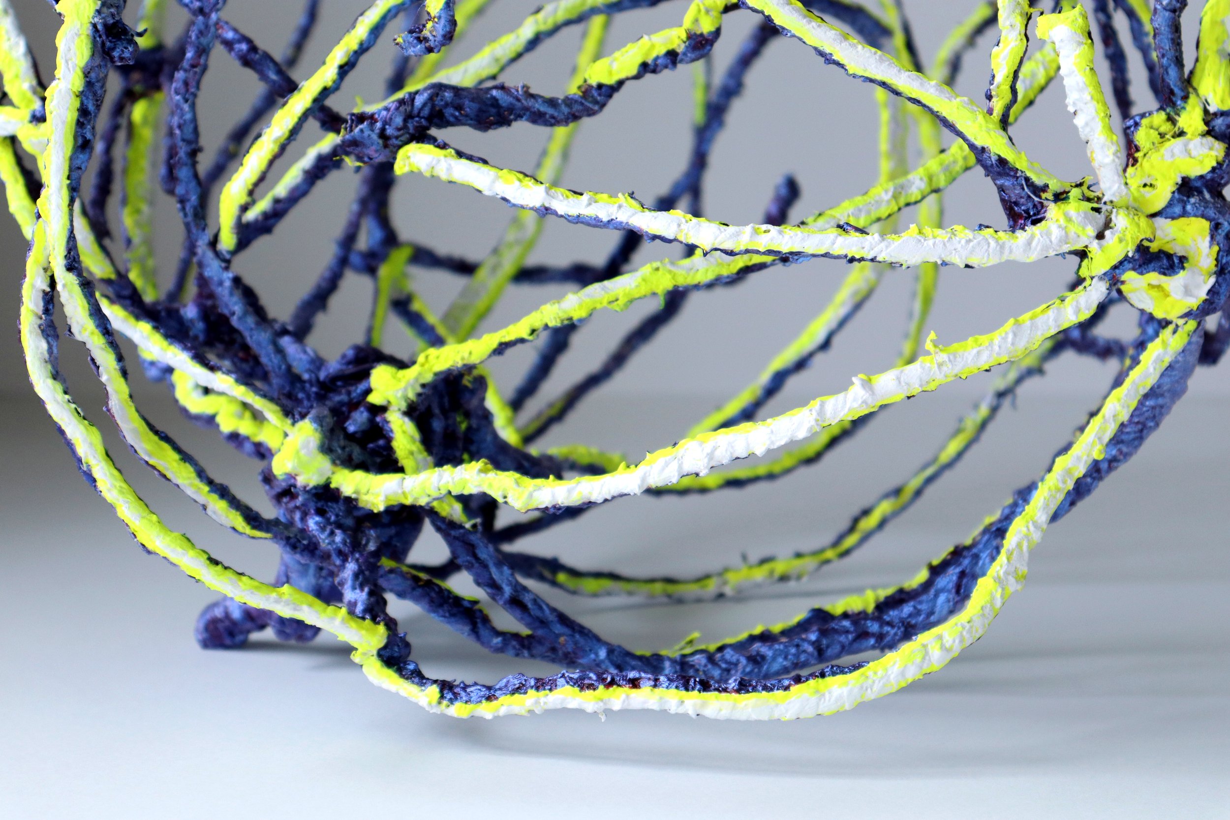  (detail) Still Going (Texas). 2012-2022.   Wire, fabric, acrylic paint  17 x 16 x 16.5 inches 