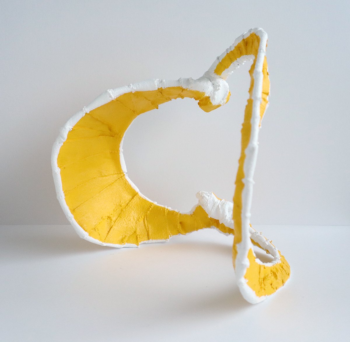  A1A (Yellow). 2019  Paint, canvas, wire  7.75 x 7.5 x 6 inches 