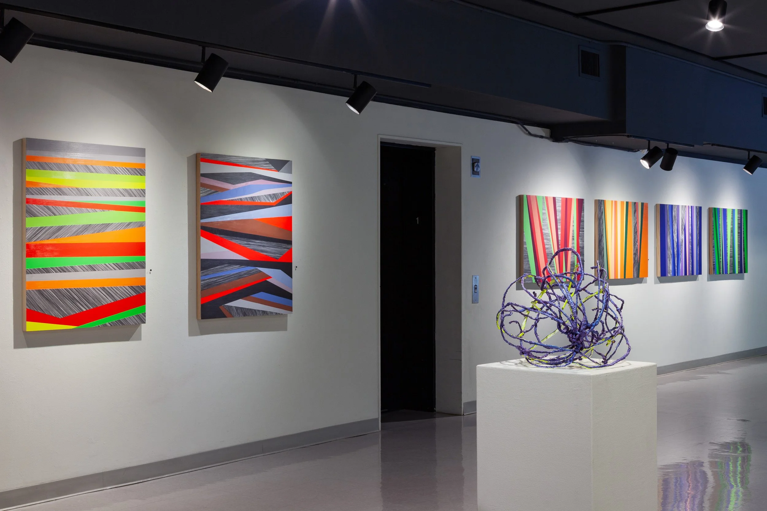 Solo exhibition, Fences and Fields . Julia C Butridge Gallery, Dougherty Arts Center. Austin, TX. 2025. Photo by Claire Bryant.