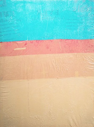 Distance . 2013. Plastic shopping bags on wooden stretcher. 32 x 24 inches