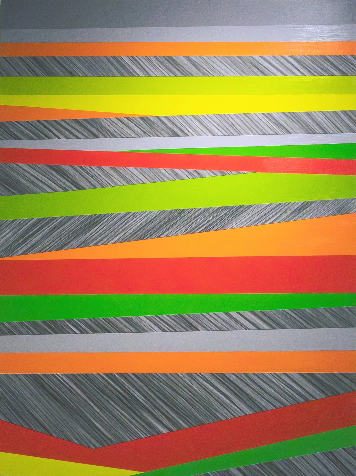   Remember Spring . Acrylic paint, graphite &amp; paper on panel. 40 × 30 inches. 