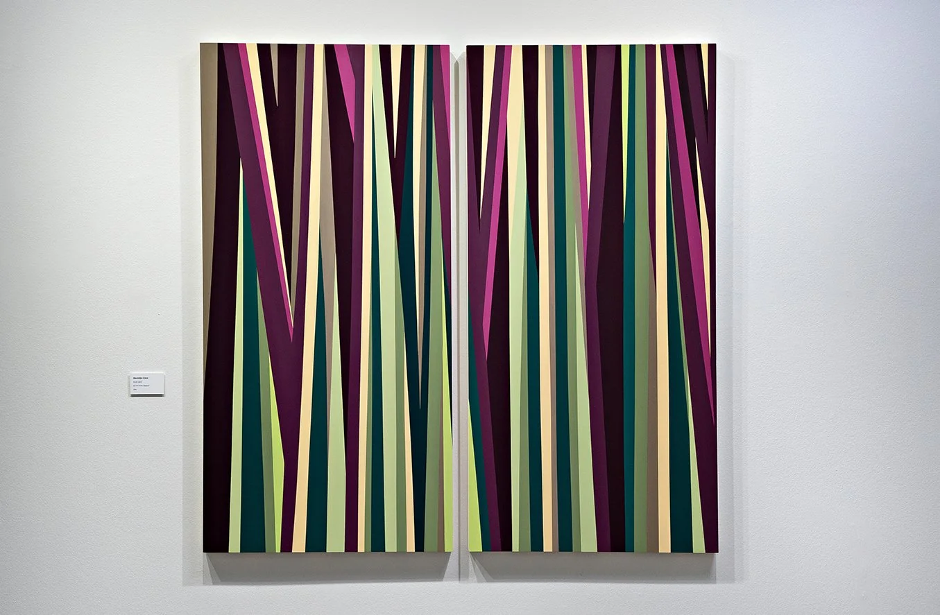   November Grass , 2026. Acrylic paint. 60 × 60 inches (diptych). 
