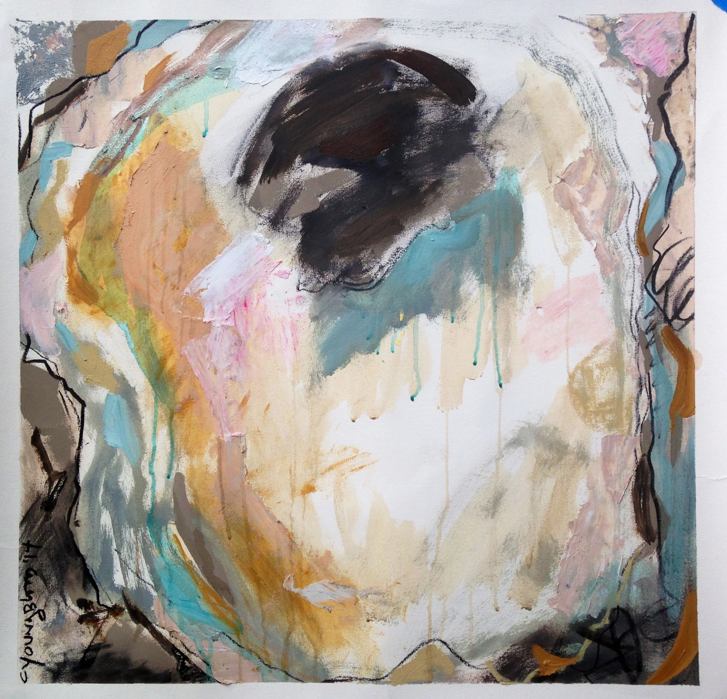 "Oyster on Oil Paper with Pastels I - March 2013"