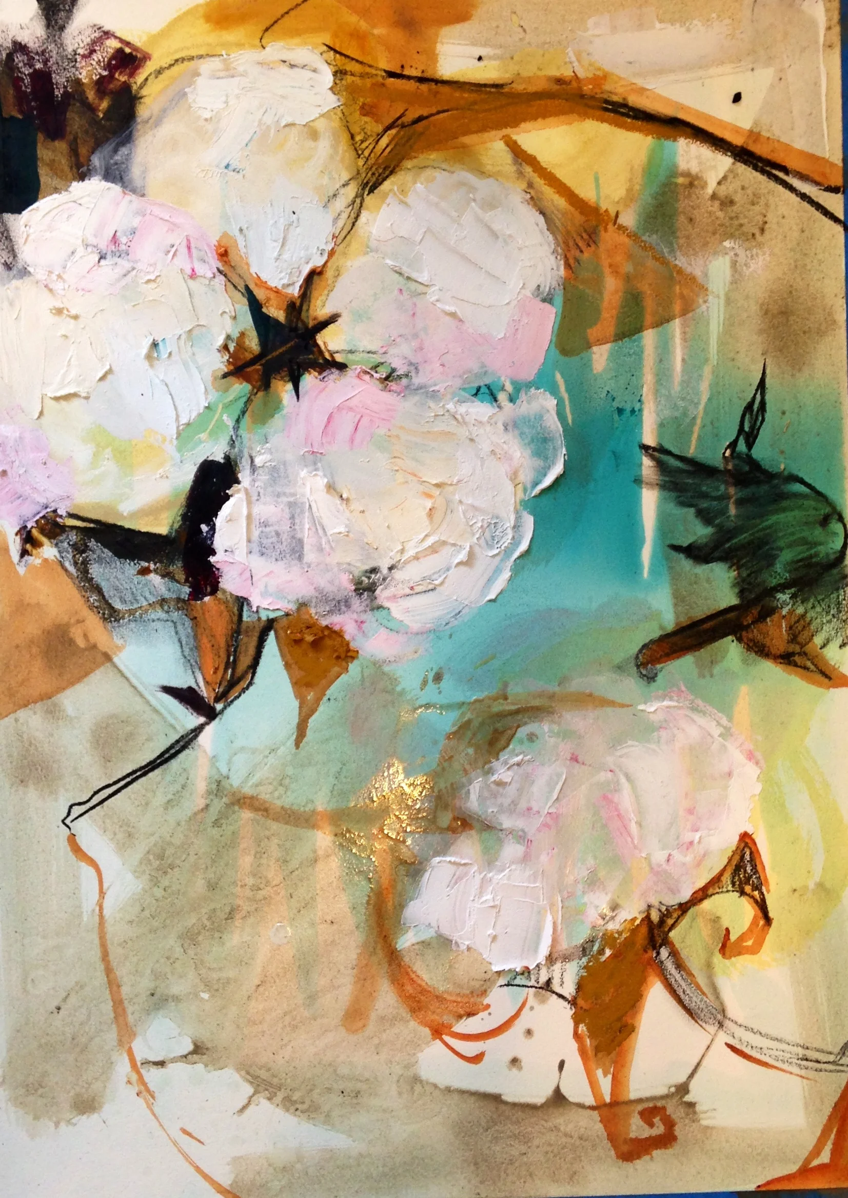 "Cotton on Oil Paper Diptych I" (2 of 2)