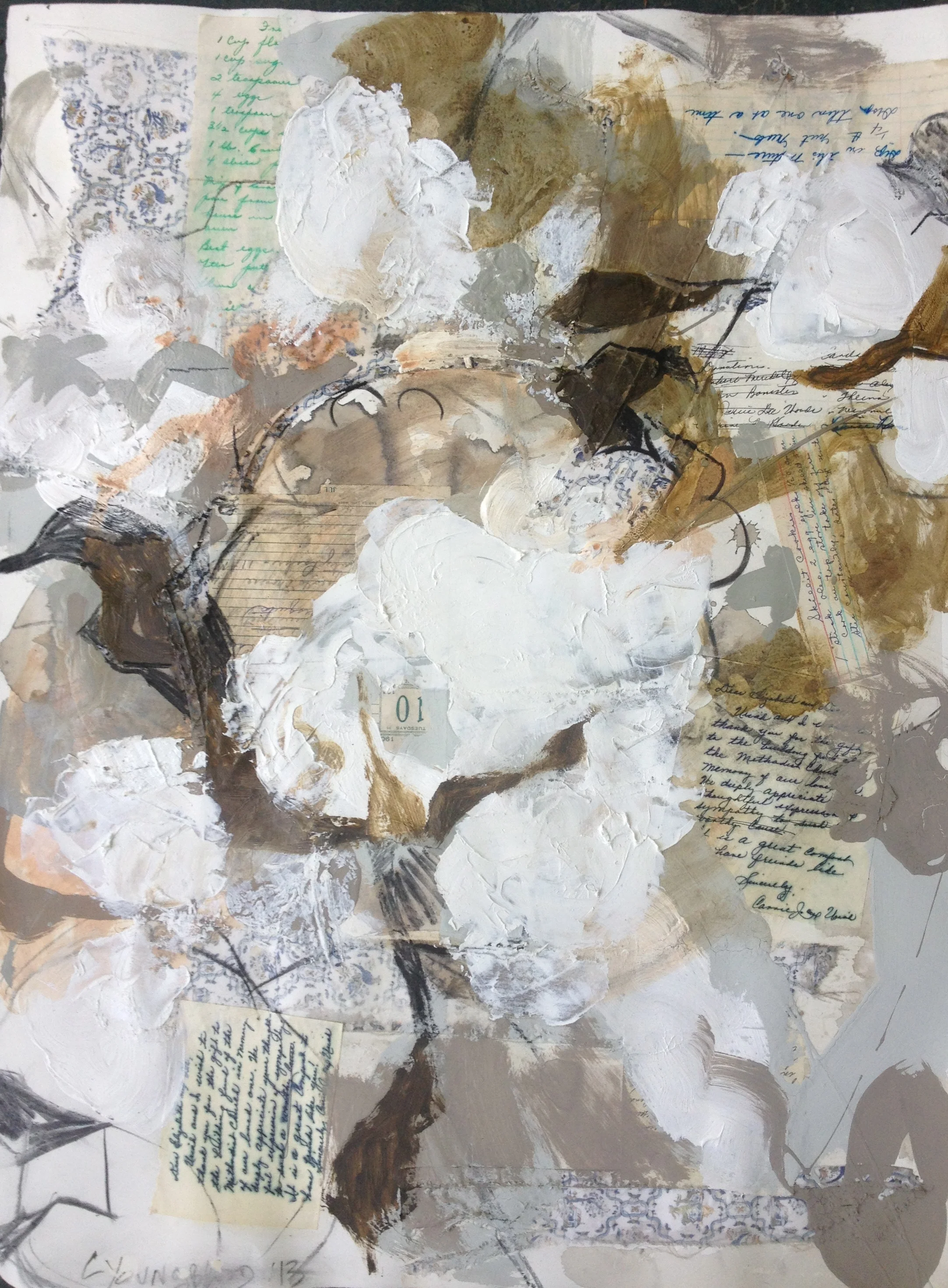 "Cotton Collage with Papaw's Work Shirt II"