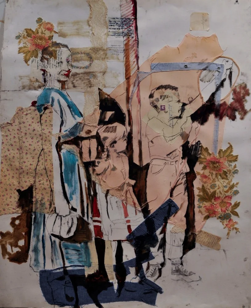 "Mother with Son and Daughter"