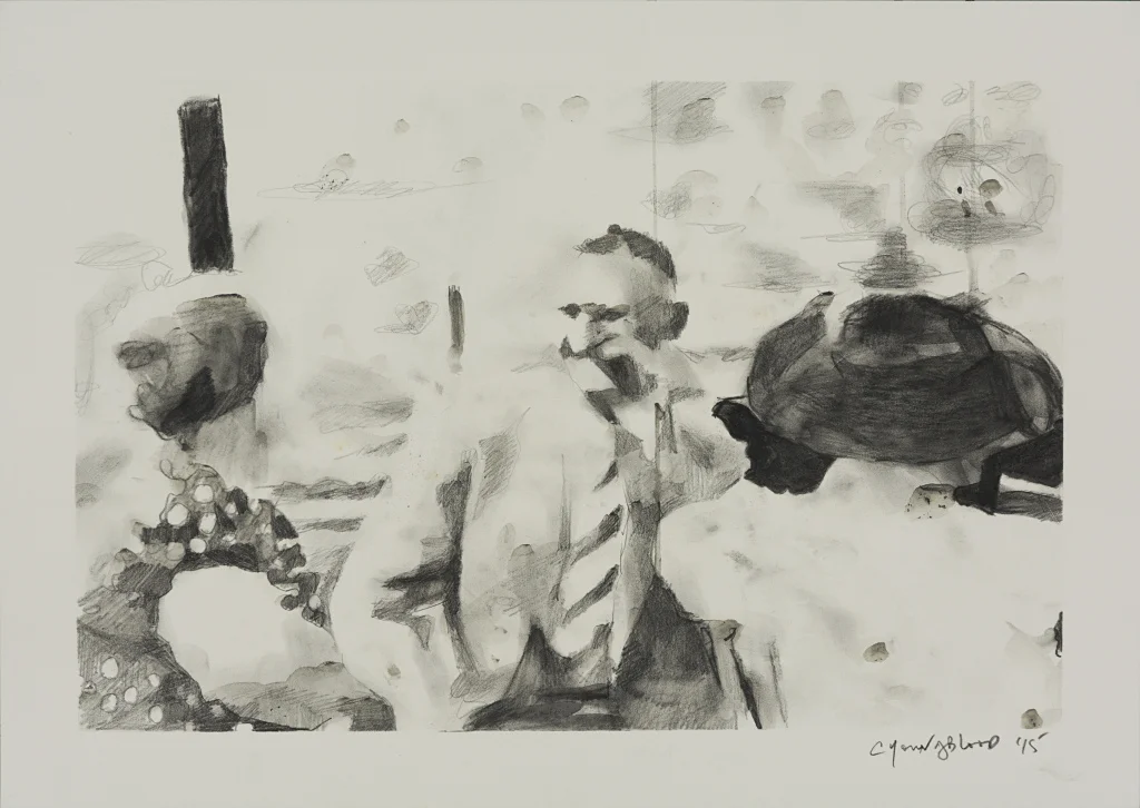 "Hugh Hill Surrounded by Women Seated in front of Cotton Field"