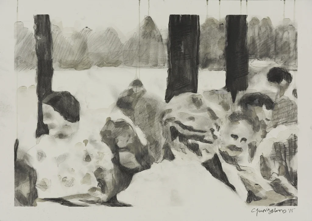 "Women Serving under Pine Trees"