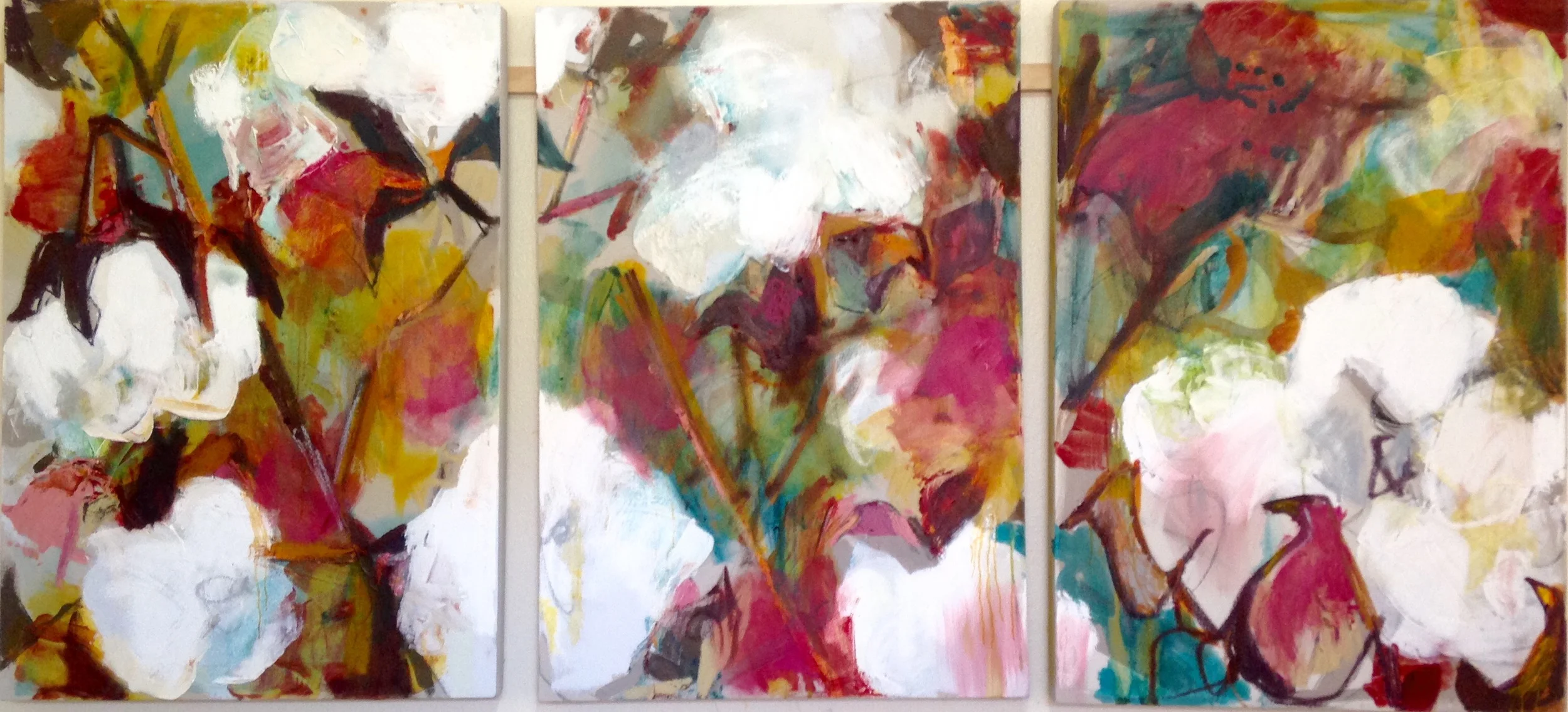 "Louisiana (Indian) Cotton Triptych I"