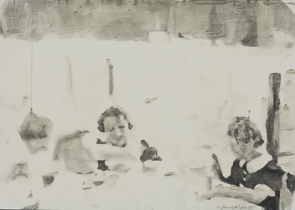 Study for Carrie Jo Eating fried Chicken in Group Seated in front of Cotton Field.jpg