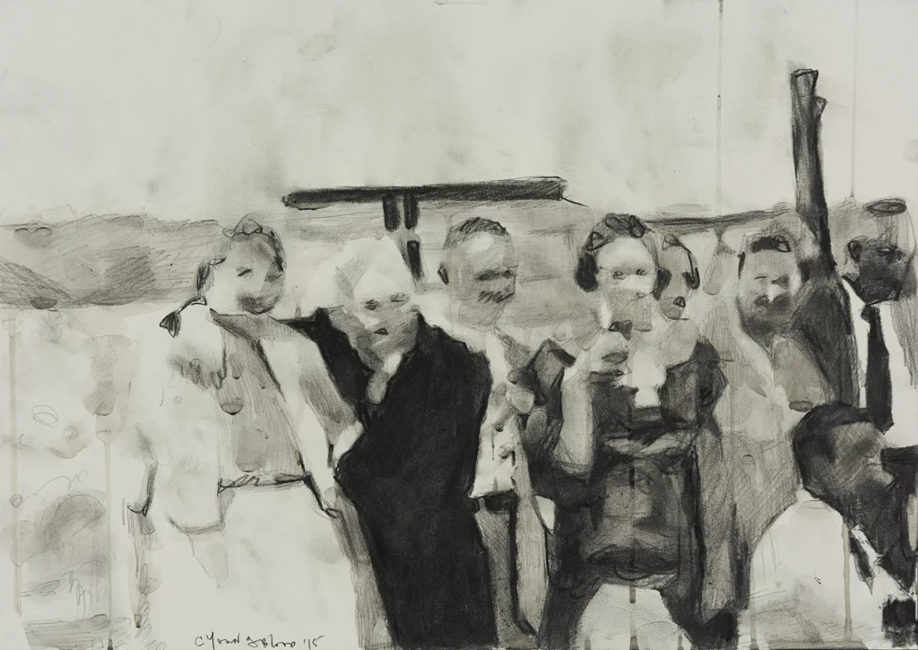 Study for Man Leaning on Woman in Group, Carrie Jo with Coca-Cola.jpg