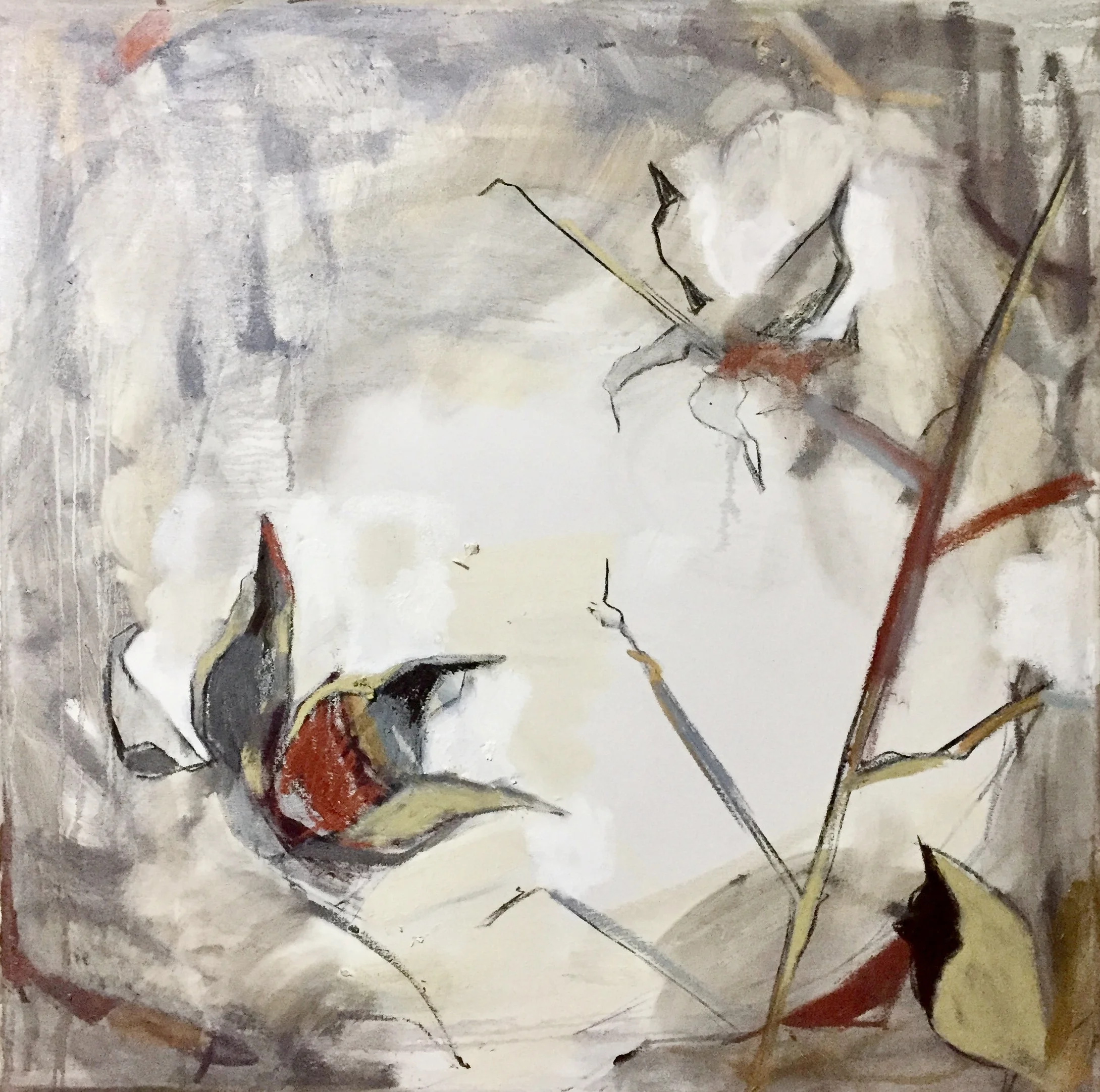 "Louisiana Cotton with Metallic Pewter I- January 2017"