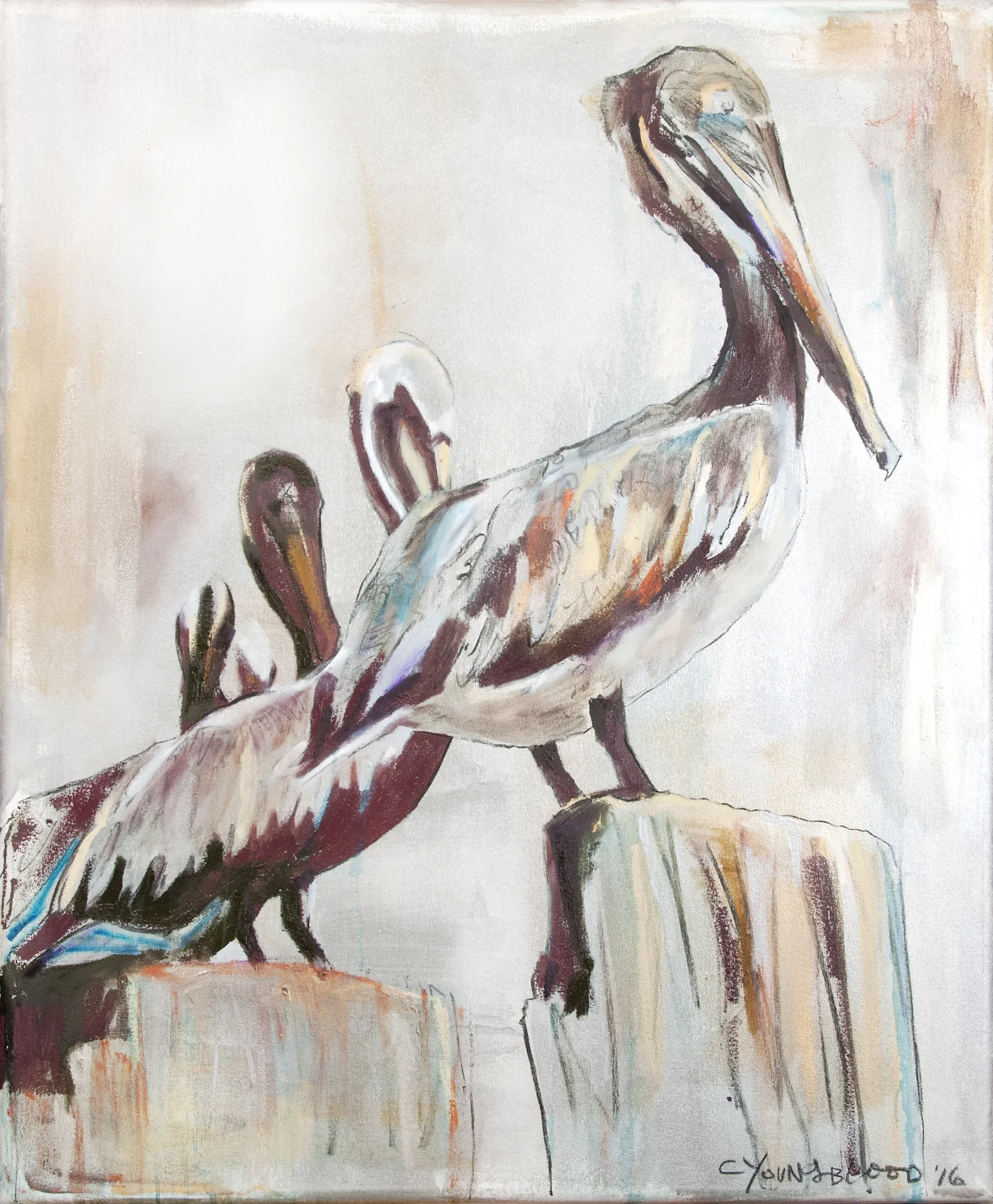 "Louisiana Pelicans- Metallic I"