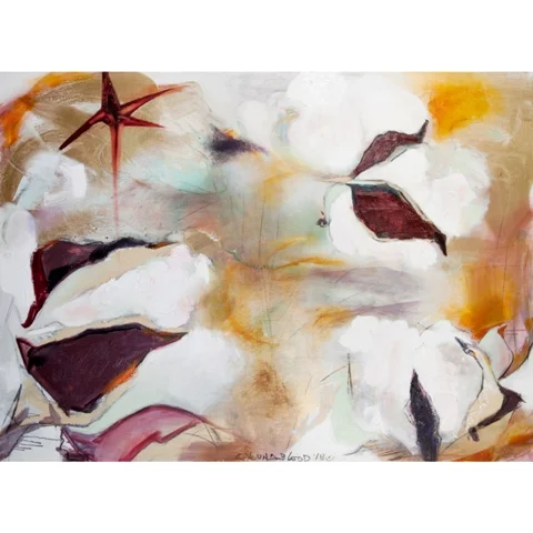 "Louisiana Cotton in Heaven with Metallic gold"