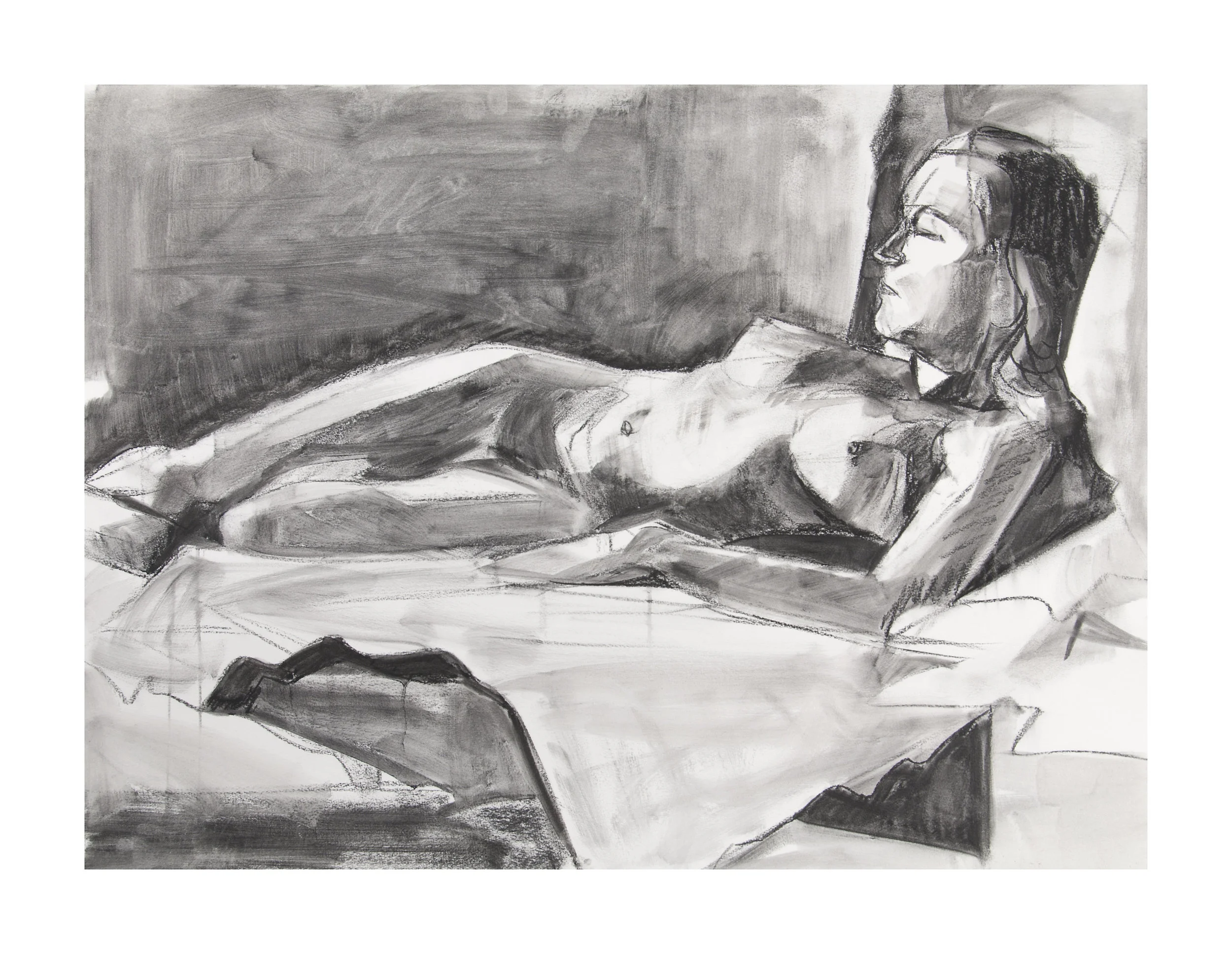 "Reclining Nude Study"