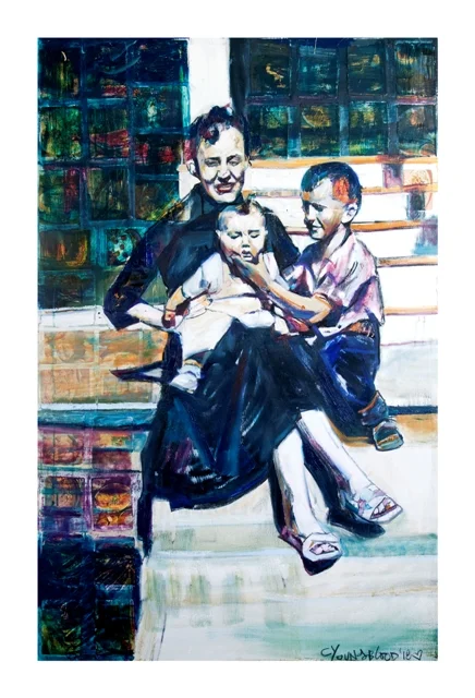 "Louisiana Mother with Two Sons"