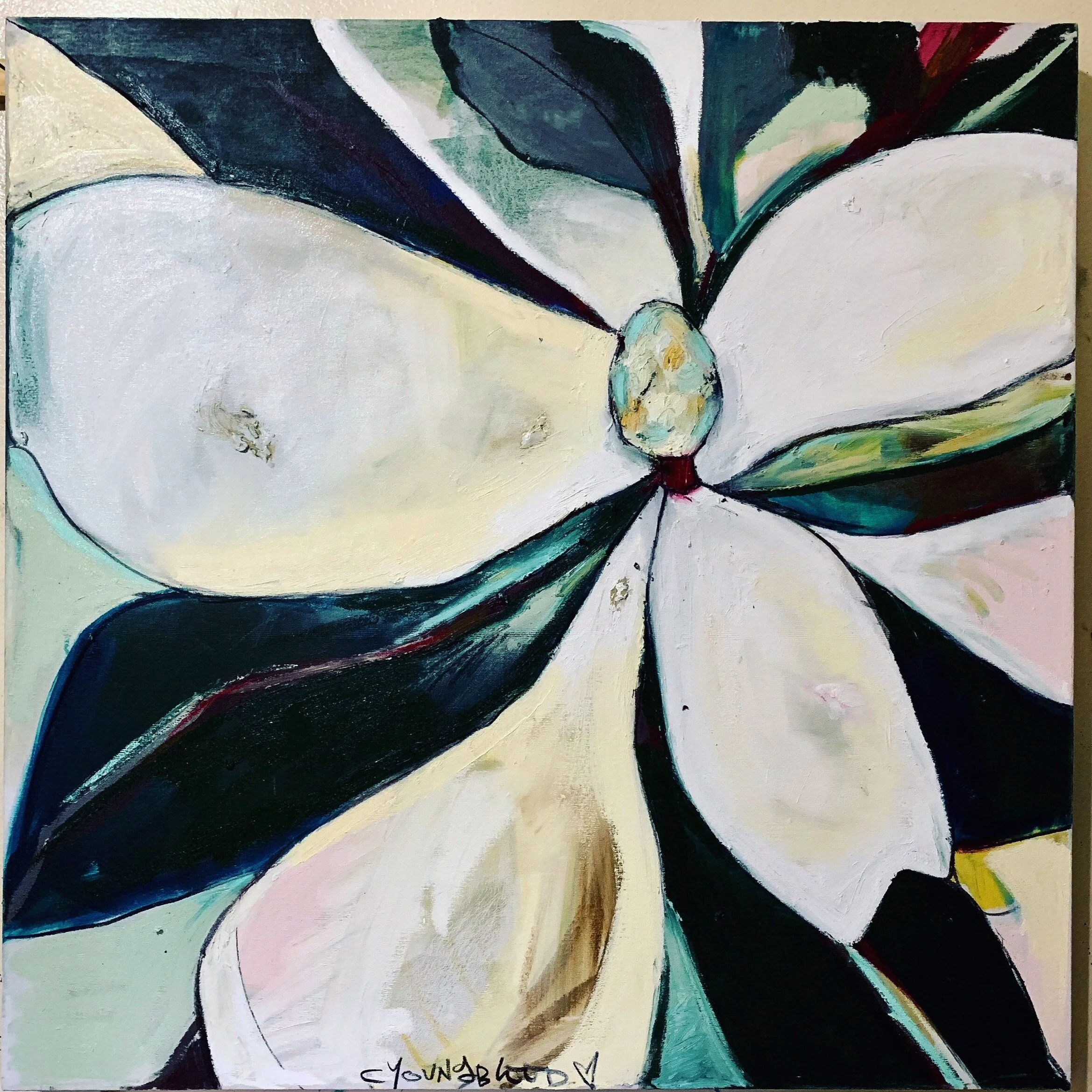 "Square Pale Louisiana Magnolia"