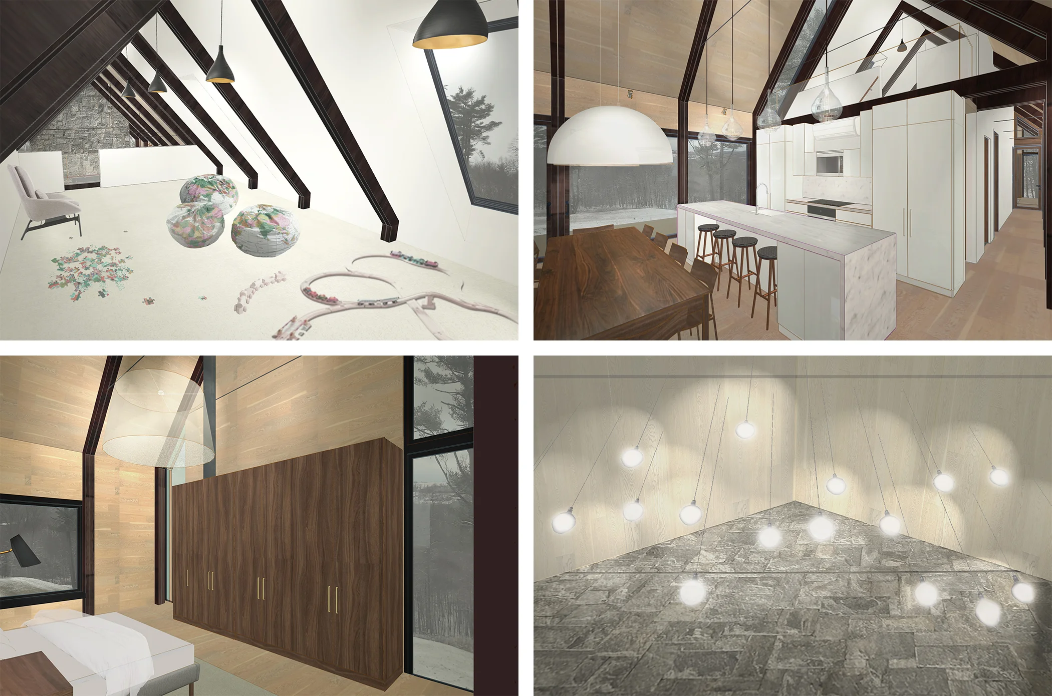 Mountain House - Colored Interior Renderings