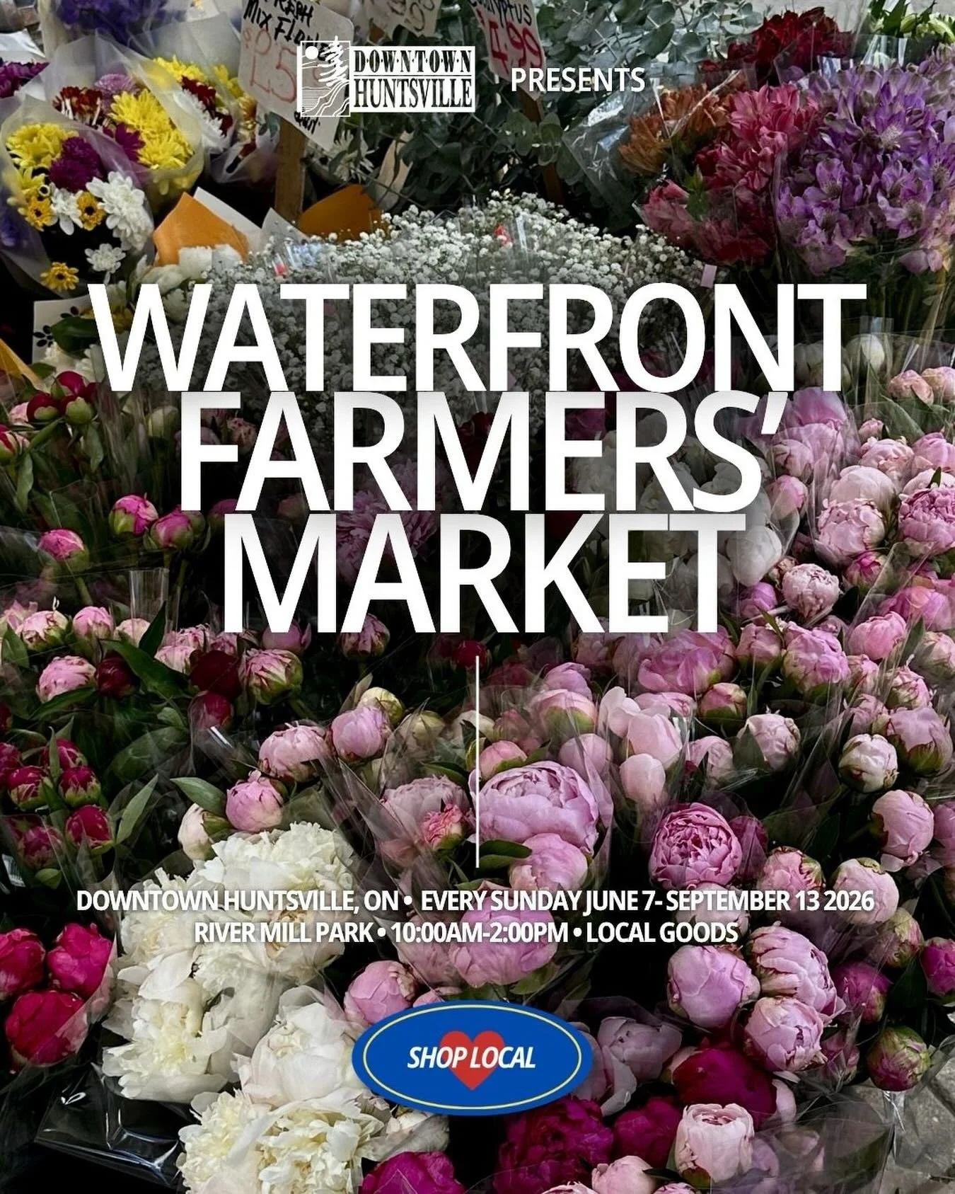 🌿 Something new is coming to Downtown Huntsville! 

Join us for the launch of the Waterfront Farmers&rsquo; Market starting June 7 at River Mill Park. 

Shop local every Sunday this summer from 10AM&ndash;2PM featuring fresh produce, handmade goods,
